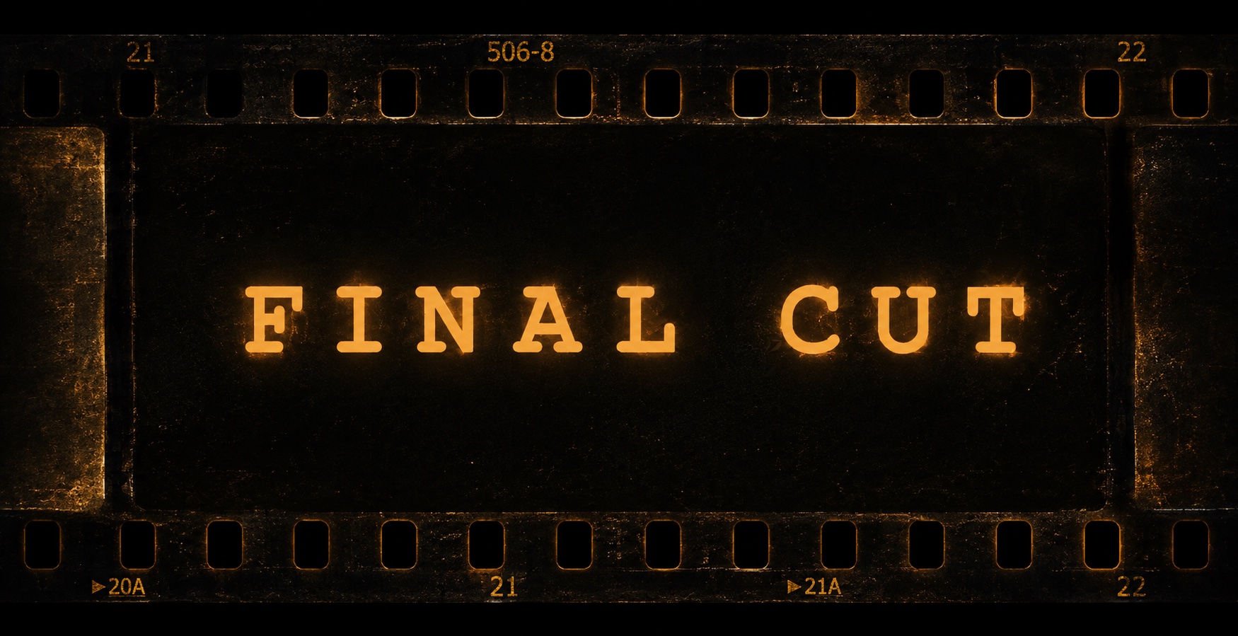 FINAL CUT — burned into a strip of film